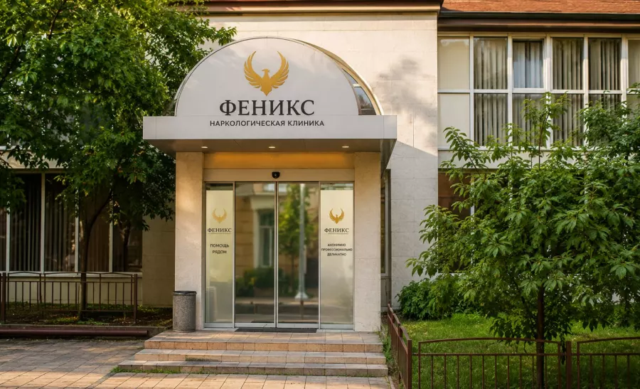 Вход в наркологическую клинику «Феникс» в Тетюшах